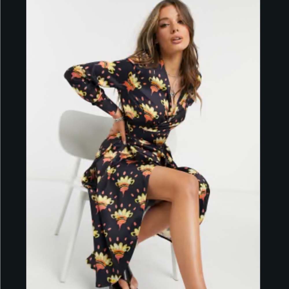 Floral Black Dress